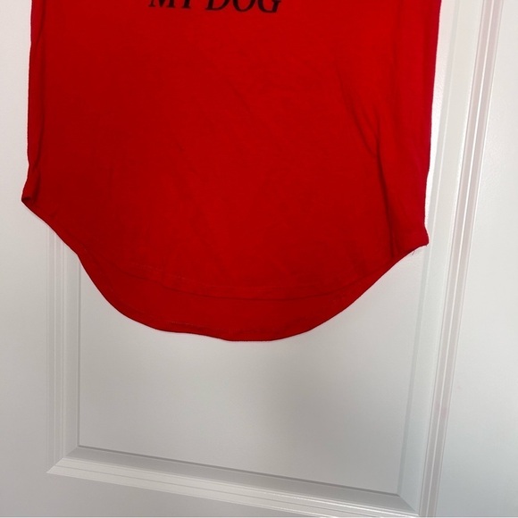 2/$30 Disney Mickey Mouse & Pluto Red Scoop neck Cap Sleeve Womens Tshirt Large - Picture 8 of 10